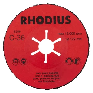 Disque abrasif fixation centrale en carbure de silicium – D125 – G36 – 300477 (x25)