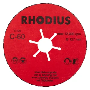 Disque abrasif fixation centrale en carbure de silicium – D125 – G60 – 300479 (x25)