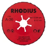 Disque abrasif fixation centrale en corindon - 125mm - Grain 36 - 300463