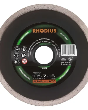 Disque diamant plat pour carreaux céramique – D125 – G50 – 303054 (x1)