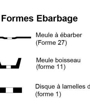 Meule à ébarber en corindon – D180 – 7mm – 200056 (x10)