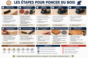 étapes pour poncer le bois