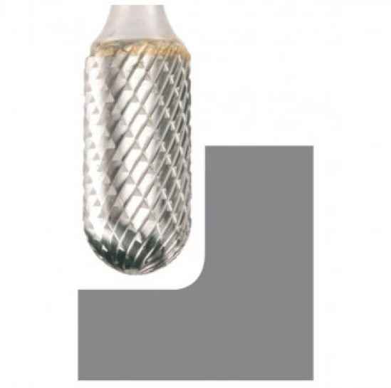 Fraises métalliques cylindriques à bout arrondi