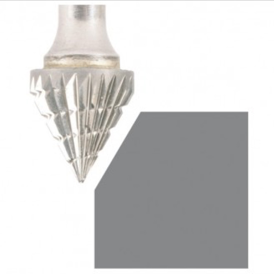 Fraises métalliques coniques à bout pointu 60°