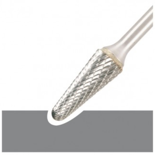 Fraises métalliques coniques à bout arrondi