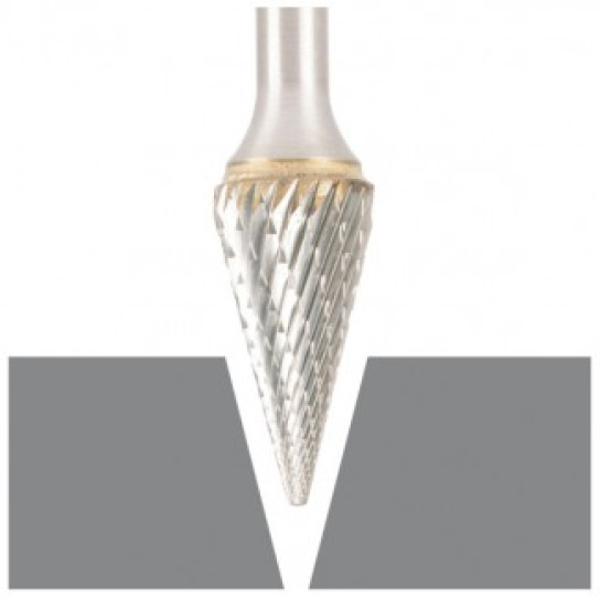 Fraises métalliques coniques à bout pointu