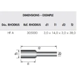 Fraises métalliques forme G – D16 – 25mm – 305707 (x1)