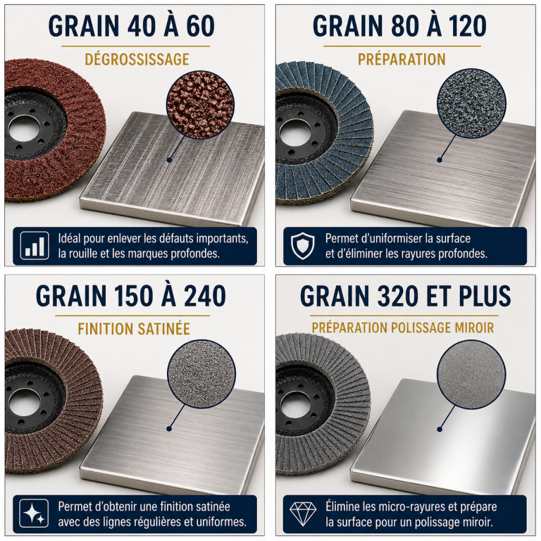 grains polissage inox