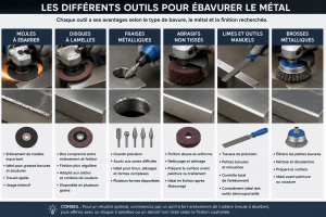 les outils pour ébavurer