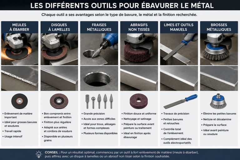 les outils pour ébavurer