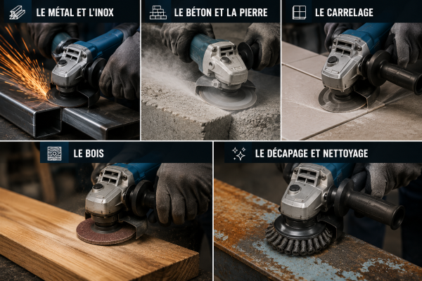 matériaux pour meuleuse