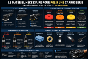 matériel de polissage pour carrosserie