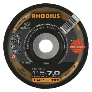 Meule à ébarber en céramique – 125mm – 7mm – grain céramique – 210239 (x25)