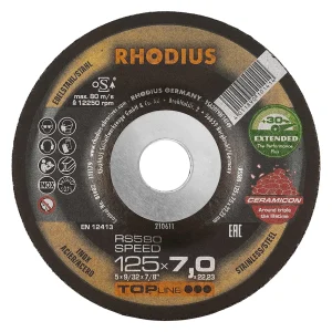 Meule à ébarber en céramique – 125mm – 7mm – grain céramique – 210611 (x25)