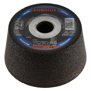 Meule à ébarber en corindon – 110-90mm – 55mm – Grain 36 – 303265 (x6)
