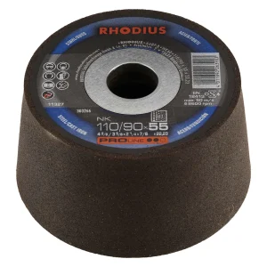 Meule à ébarber en corindon – 110-90mm – 55mm – Grain 60 – 303266 (x6)