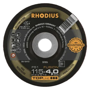Meule à ébarber en corindon – 115mm – 4mm – Grain 40 – 207826 (x10)