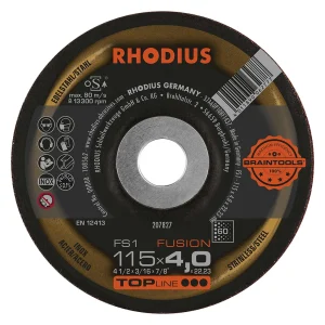 Meule à ébarber en corindon – 115mm – 4mm – Grain 60 – 207827 (x10)