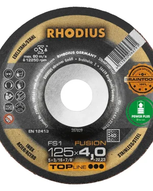 Meule à ébarber en corindon – 125mm – 4mm – Grain 40 – 207829 (x10)