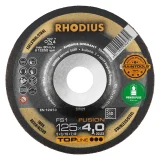 Meule à ébarber en corindon - 125mm - 4mm - Grain 40 - 207829