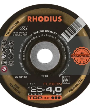 Meule à ébarber en corindon – 125mm – 4mm – Grain 60 – 207830 (x10)