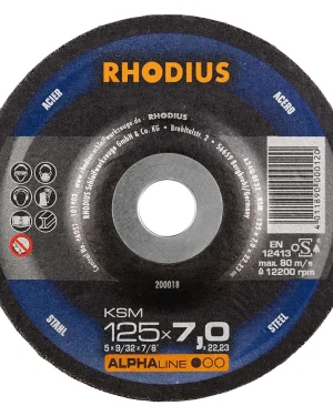 Meule à ébarber en corindon – 125mm – 7mm – 200018 (x25)