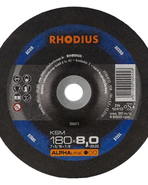 Meule à ébarber en corindon – 180mm – 8mm – 200075 (x10)