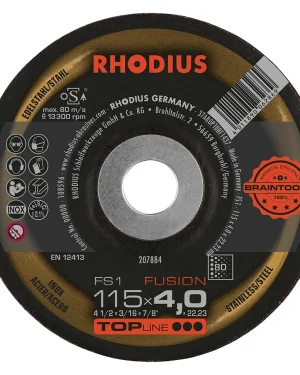 Meule à ébarber en corindon – D115 – 4mm – G80 – 207884 (x10)