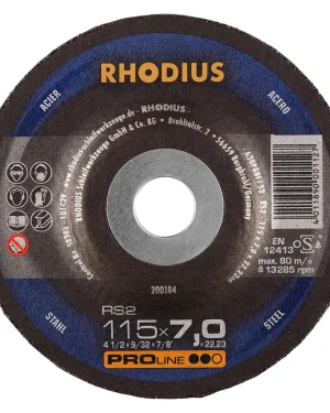 Meule à ébarber en corindon – D115 – 7mm – 200184 (x25)