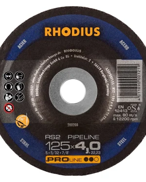 Meule à ébarber en corindon – D125 – 4mm – 200208 (x25)