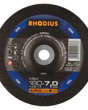 Meule à ébarber en corindon – D180 – 7mm – 200056 (x10)