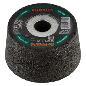 Meule boisseau à ébarber – 100-90mm – 55mm – Grain 16 – 303257 (x6)