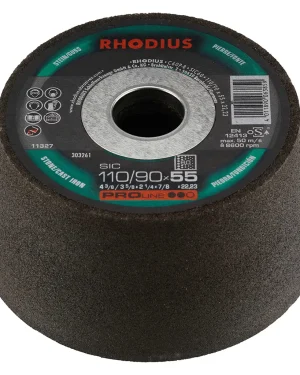 Meule boisseau à ébarber – 110-90mm – 55mm – Grain 60 – 303261 (x6)