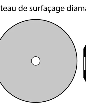 Plateau de surfaçage diamant – D125 – 303504 (x1)