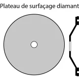 Plateau de surfaçage diamant – D125 – 303222 (x1)