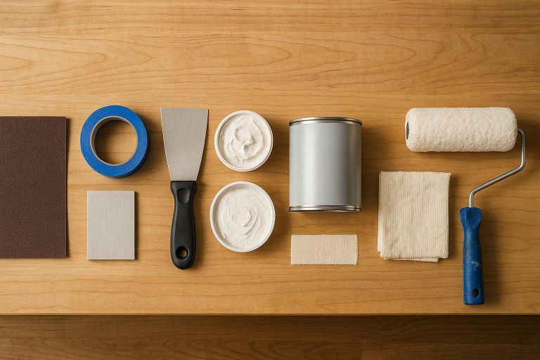 outils préparer surface avant peinture