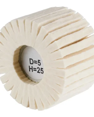 Polissoir cylindrique à lamelles feutre – 80mm – 50mm – 305387 (x10)