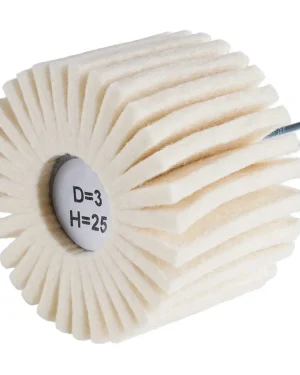 Polissoir cylindrique à lamelles feutre – D60 – 40mm – 305383 (x10)