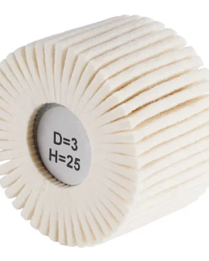 Polissoir cylindrique à lamelles feutre – D80 – 50mm – 305385 (x10)