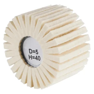 Polissoir cylindrique à lamelles feutre – D80 – 50mm – 305388 (x10)