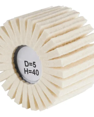 Polissoir cylindrique à lamelles feutre – D80 – 50mm – 305388 (x10)