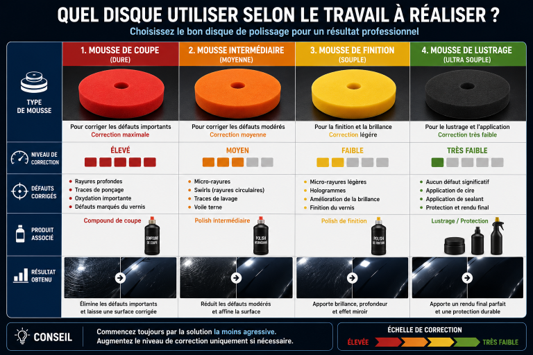 quel disque choisir pour le polissage d'une carrosserie