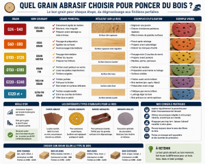 quel grain abrasif choisir pour poncer le bois