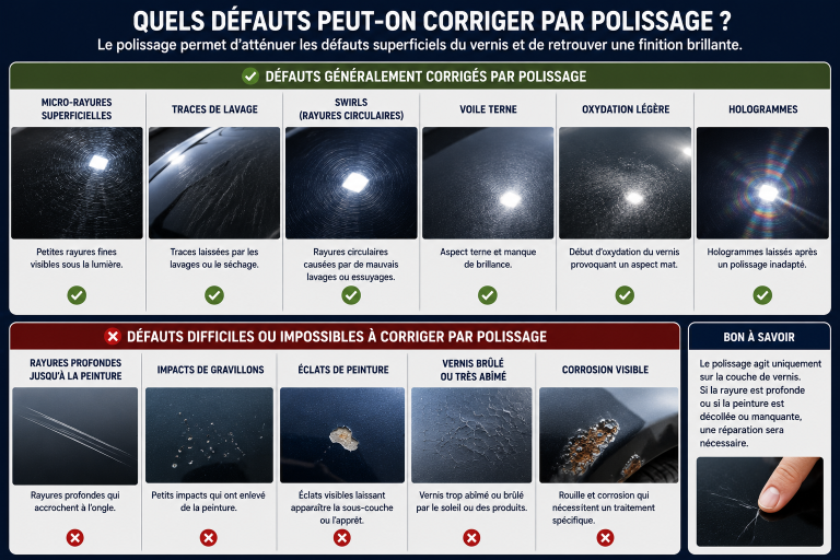 quels défauts corriger par polissage