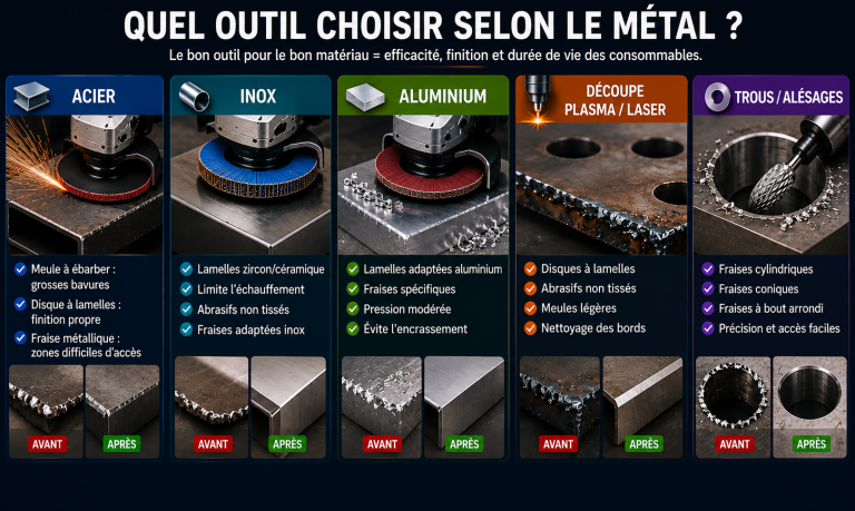 quel outil choisir selon le métal