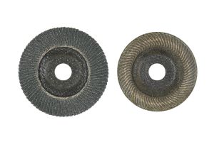 Disque abrasif usé après utilisation intensive